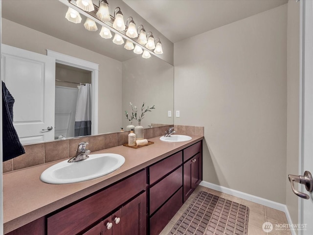 4021 220th St SE, Bothell, WA 98021 - bathroom with tile patterned flooring and double vanity