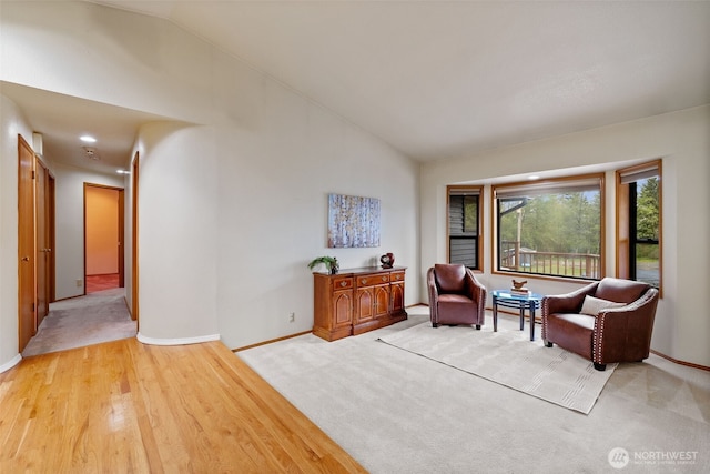 7617 160th St SE, Snohomish, WA 98296 - living area with light wood-style flooring and high vaulted ceiling