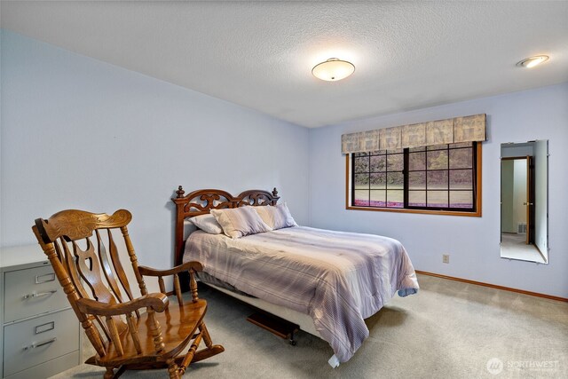 7617 160th St SE, Snohomish, WA 98296 - carpeted bedroom featuring baseboards and a textured ceiling