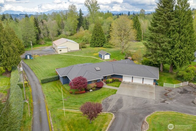 7617 160th St SE, Snohomish, WA 98296 - view from above of property with a heavily wooded area