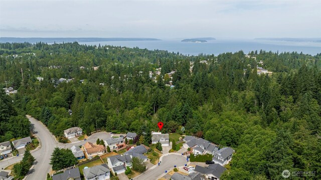 5908 3rd Dr W, Everett, WA 98203 - aerial view of property's location with a heavily wooded area and nearby suburban area