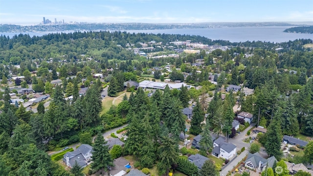 3706 84th Ave SE, Mercer Island, WA 98040 - aerial view of property and surrounding area featuring a nearby body of water and nearby suburban area