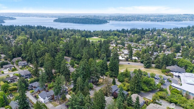 3706 84th Ave SE, Mercer Island, WA 98040 - aerial overview of property's location with a large body of water and nearby suburban area
