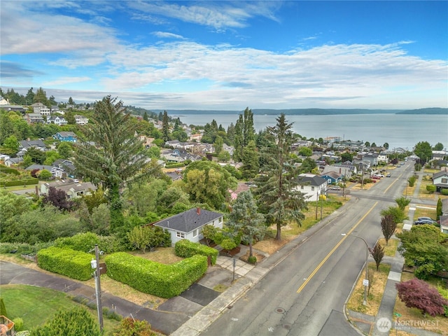 2602 Mccarver St, Tacoma, WA 98403 - aerial view of residential area featuring a large body of water