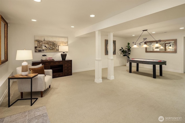 67 Cascade Ky, Bellevue, WA 98006 - recreation room with light colored carpet and recessed lighting