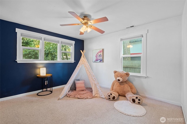 19515 7th Ave NE, Shoreline, WA 98155 - recreation room with carpet flooring and a ceiling fan