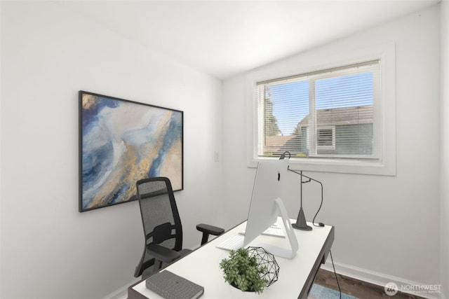 4952 12th Ave S, Seattle, WA 98108 - office with baseboards and vaulted ceiling