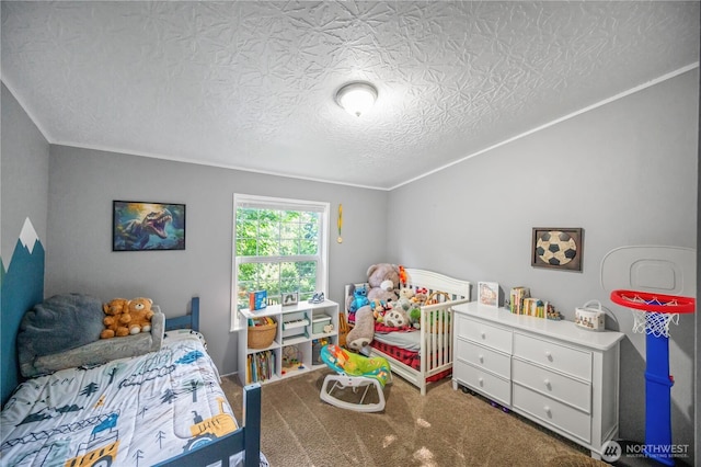 492 Hilltop Dr, Sedro Woolley, WA 98284 - carpeted bedroom with a textured ceiling
