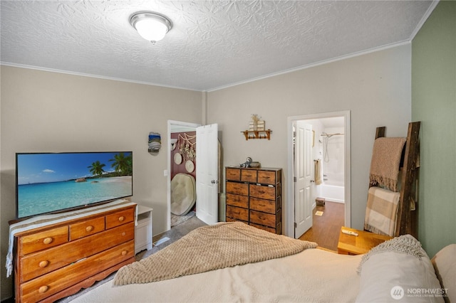 492 Hilltop Dr, Sedro Woolley, WA 98284 - bedroom featuring ornamental molding, wood finished floors, and ensuite bath