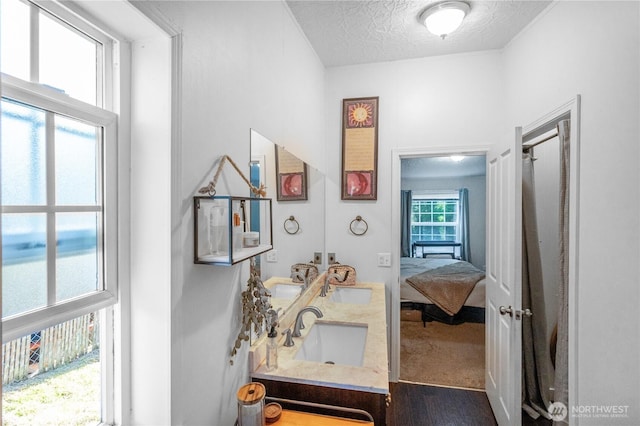 492 Hilltop Dr, Sedro Woolley, WA 98284 - hall featuring french doors, a textured ceiling, and carpet floors