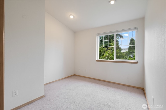 1160 Monroe Ave NE Unit B-4, Renton, WA 98056 - carpeted spare room featuring baseboards and recessed lighting