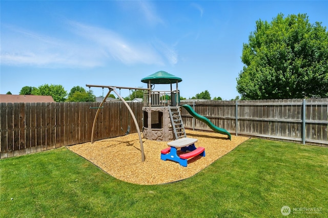 2134 Alco Ave, Walla Walla, WA 99362 - view of jungle gym with a fenced backyard