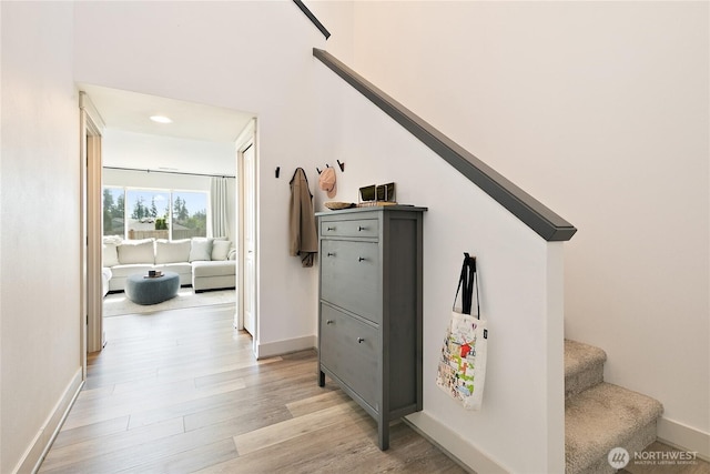 6672 Udall Pl SE, Auburn, WA 98092 - stairs with wood finished floors and recessed lighting