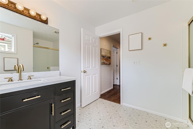 2801 NE 130th St Unit C101, Seattle, WA 98125 - full bath with tile patterned floors, vanity, and a shower
