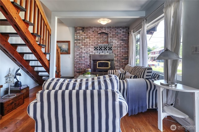 2111 Maple St, Point Roberts, WA 98281 - living room with wood-type flooring and stairs