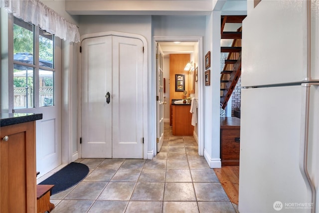 2111 Maple St, Point Roberts, WA 98281 - foyer entrance with stairs and baseboards