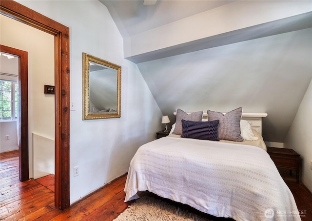 2111 Maple St, Point Roberts, WA 98281 - bedroom with wood-type flooring and vaulted ceiling