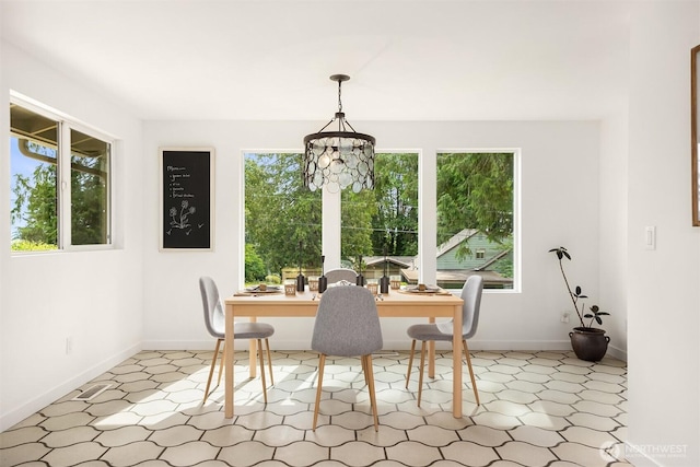 10376 NE Winthers Rd, Bainbridge Island, WA 98110 - dining area with tile patterned floors and a desk