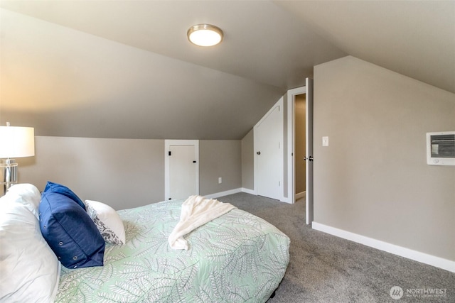 318 Mill Ave SE, Orting, WA 98360 - carpeted bedroom with lofted ceiling and baseboards