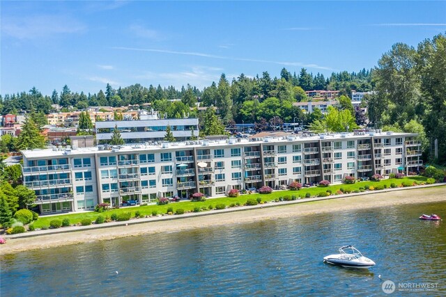 9727 NE Juanita Dr Unit 201, Kirkland, WA 98034 - water view with a tree filled landscape