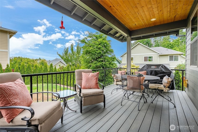 5417 Ocean Mist Loop, Blaine, WA 98230 - deck with outdoor dining space and a grill