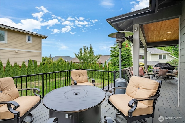 5417 Ocean Mist Loop, Blaine, WA 98230 - deck featuring outdoor dining area, grilling area, and a yard