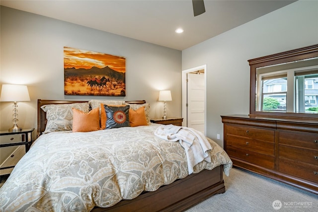 5417 Ocean Mist Loop, Blaine, WA 98230 - bedroom featuring carpet, recessed lighting, and a ceiling fan