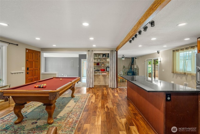 118 W Winesap Rd, Bothell, WA 98012 - rec room with recessed lighting, wood finished floors, and pool table