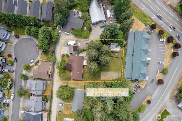 118 W Winesap Rd, Bothell, WA 98012 - aerial perspective of suburban area with property parcel outlined