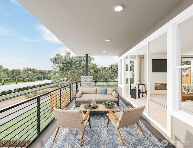 8517 137th Ave SE Unit 1, Newcastle, WA 98059 - balcony featuring outdoor lounge area