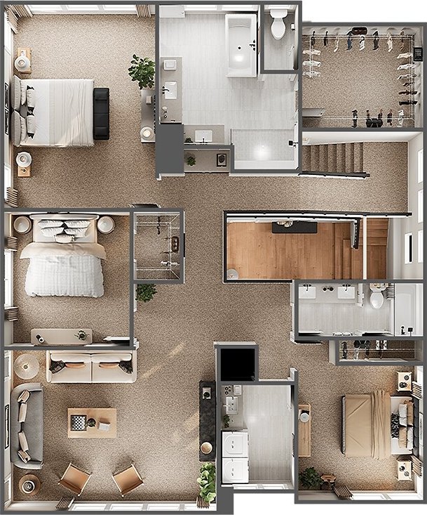 8517 137th Ave SE Unit 1, Newcastle, WA 98059 - view of room layout