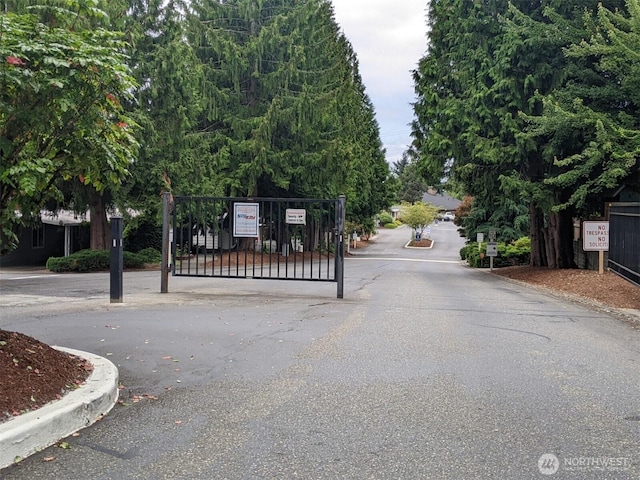 201 Union Ave SE Unit 92, Renton, WA 98059 - view of asphalt road with a gate and curbs