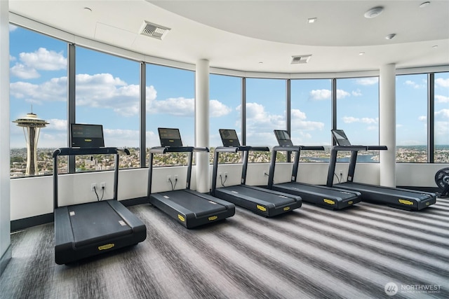 2510 6th Ave Unit 1010, Seattle, WA 98121 - workout area with carpet