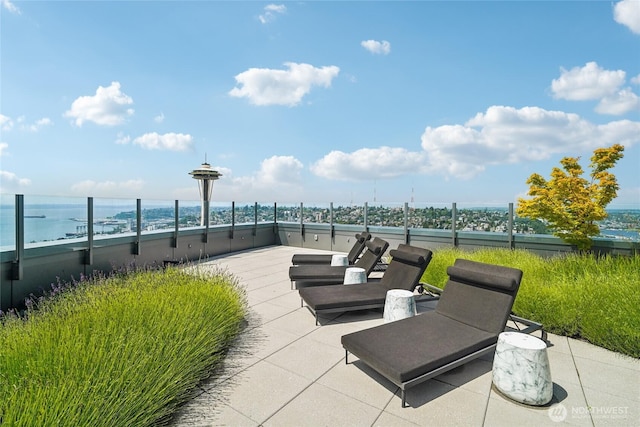 2510 6th Ave Unit 1010, Seattle, WA 98121 - view of patio / terrace with a water view
