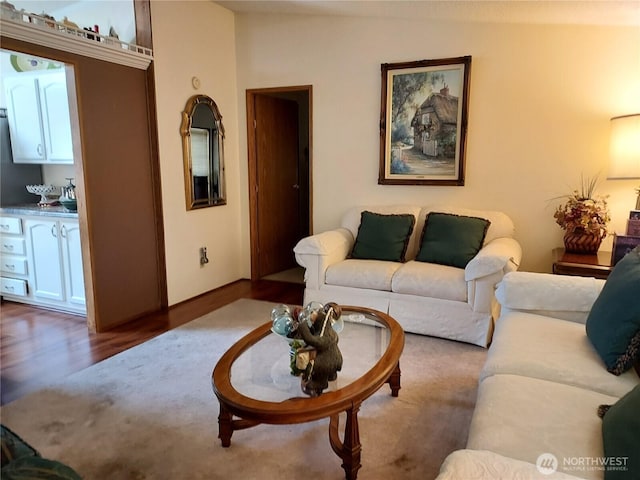 8430 15th Pl SE Unit 33, Lake Stevens, WA 98258 - living room with carpet flooring and wood finished floors