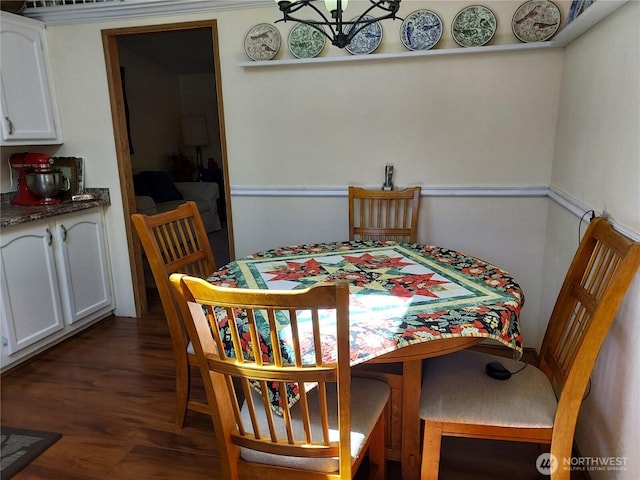 8430 15th Pl SE Unit 33, Lake Stevens, WA 98258 - dining space with wood finished floors and a chandelier