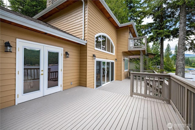 33571 Cliff Rd, Mount Vernon, WA 98274 - wooden deck featuring french doors