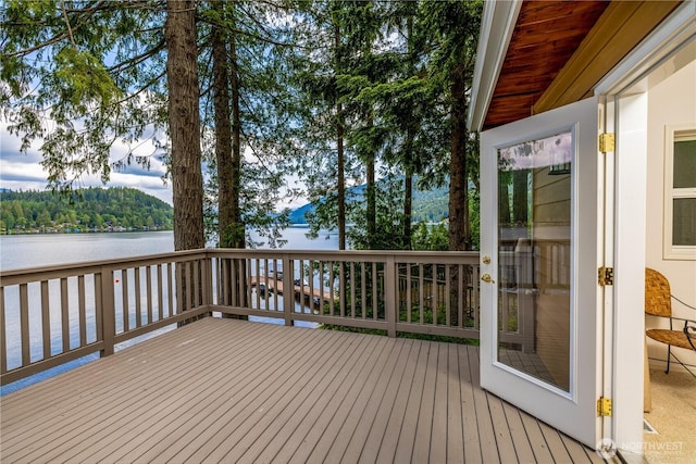 33571 Cliff Rd, Mount Vernon, WA 98274 - deck with a water view and a view of trees