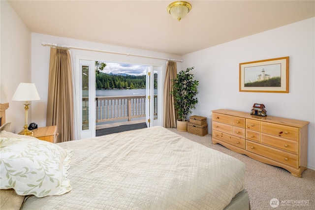 33571 Cliff Rd, Mount Vernon, WA 98274 - bedroom featuring access to exterior and light carpet