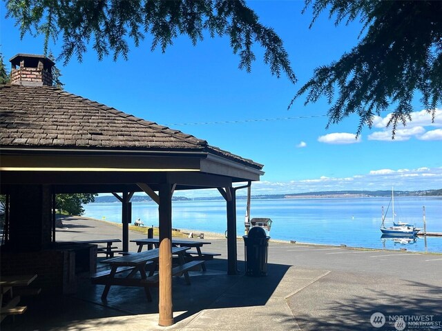 11020 Matthews Way, Anderson Island, WA 98303 - dock with a gazebo and a water view