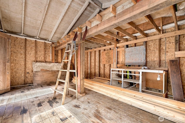 8283 Golden Valley Blvd, Maple Falls, WA 98266 - miscellaneous room featuring wood-type flooring and lofted ceiling