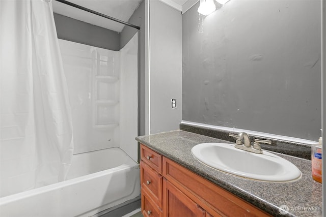 8283 Golden Valley Blvd, Maple Falls, WA 98266 - bathroom with shower / bath combo and vanity
