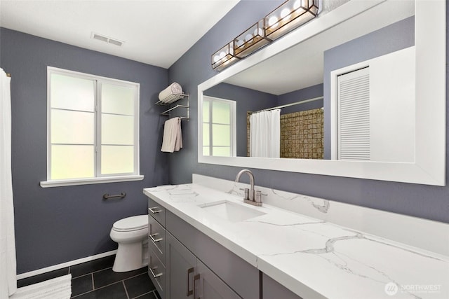 24016 SE 111th St, Issaquah, WA 98027 - bathroom featuring vanity, tile patterned floors, and a shower with curtain