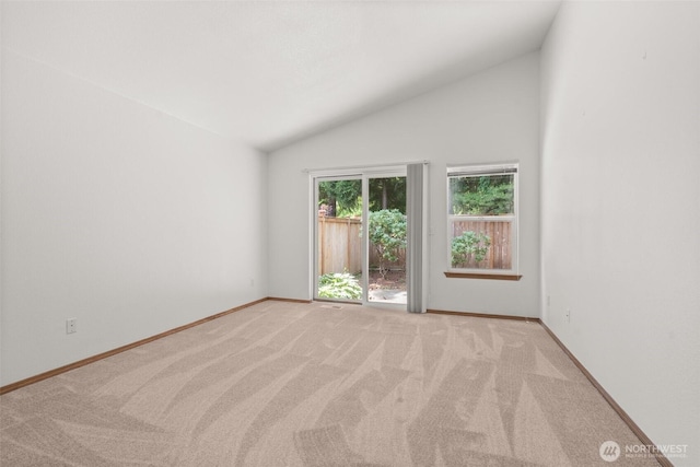 5221 Ivy Hill Ln SE, Lacey, WA 98513 - unfurnished room with light colored carpet and lofted ceiling