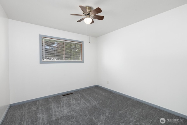 1108 123rd St S, Tacoma, WA 98444 - unfurnished room featuring dark colored carpet and ceiling fan