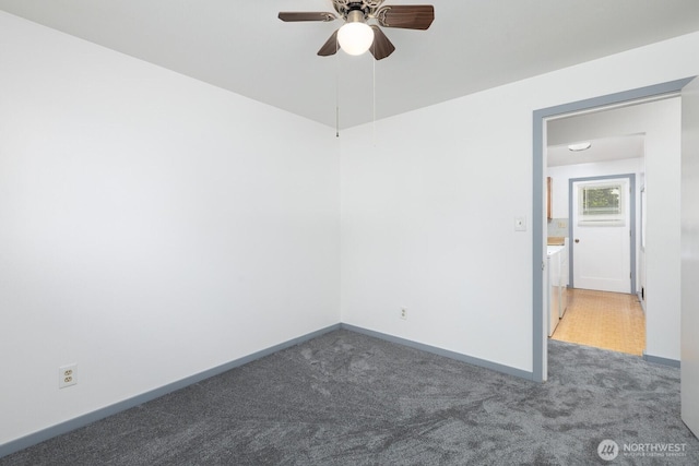 1108 123rd St S, Tacoma, WA 98444 - carpeted empty room with ceiling fan and baseboards