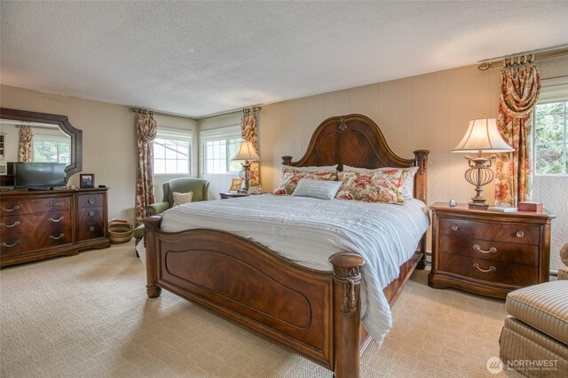 605 Lee Ave, Aberdeen, WA 98520 - bedroom with a textured ceiling and light colored carpet