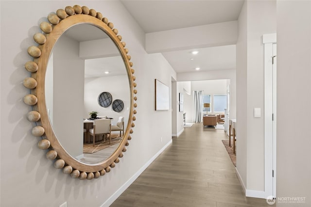 3828 98th Avenue Ct E Unit 10, Edgewood, WA 98371 - corridor featuring wood finished floors, recessed lighting, and arched walkways