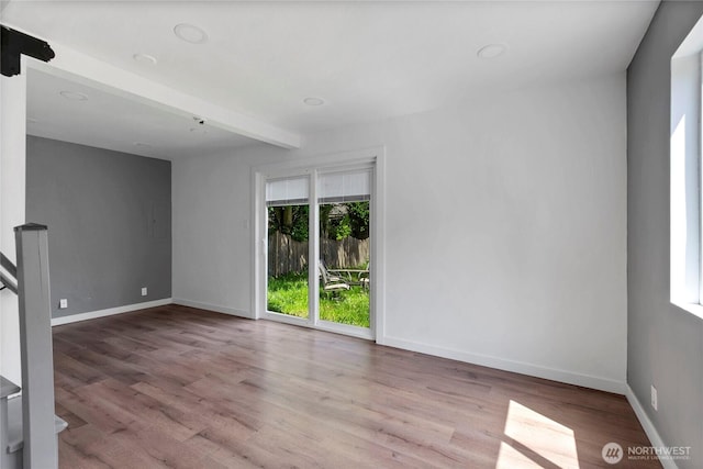 4050 E B St, Tacoma, WA 98404 - unfurnished living room featuring wood finished floors