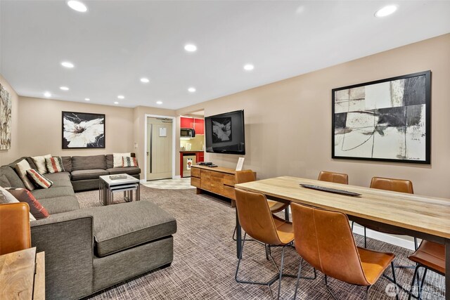 275 W Roy St Unit 319, Seattle, WA 98119 - living room with recessed lighting and light carpet